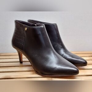 Antonio Melani Womens Black Heeled Ankle Boots Size 8.5